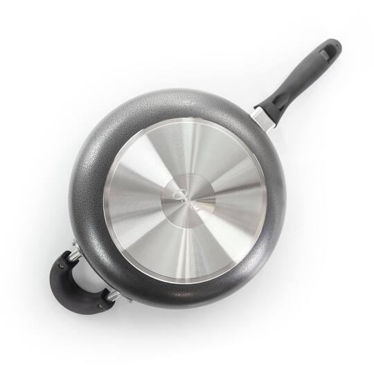 Oster Clairborne 10.25" Charcoal Gray Aluminum Sauté Pan with Lid
